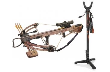 Image of Inferno Blaze II Crossbow, w/Illuminated Reticle Scope, 198 W/ Vanguard Veo Shooting Stick