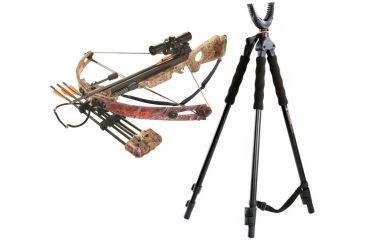Image of Inferno Blitz Optimum Crossbow, w/Illuminated Reticle Scope, 100 W/ Vanguard Quest Tripod