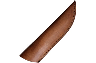 Image of Infinite Blades 9in Brown Wood Knife, 9in Overall, 4.5in Satin Finish Stainless Blade, Brown Wood Handle, Leather Sheath, A30