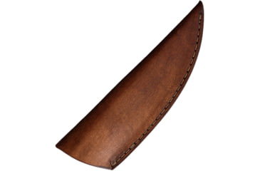 Image of Infinite Blades Brown Wood Fixed Blade Knife, 8.88in Overall, 4.5in Satin Finish Stainless Blade, Brown Wood Handle, Leather Sheath, A32