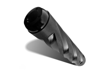 Image of Infinite Product Solutions 12in Redirect Compensator w/Storage Cap, Black Anodize, Knurled, SRS-12IN-SPRL-BAK-CR