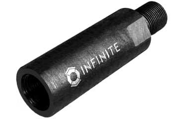 Image of Infinite Product Solutions 2in Barrel Extension, Black Phosphate, 1/2x28 - .223 Remington/5.56x45mm NATO/9mm Luger/., 1228-EXT-2IN-BS