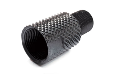 Image of Infinite Product Solutions 5/8-24 - 1/2-28 Thread Adapter, Black, Knurled, 5824-1228-BS-K