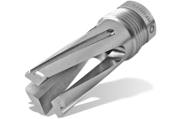 Image of Infinite Product Solutions Gen 1 QD 3-Prong Flash Hider, 9mm Luger, 1/2x28, Natural Stainless Steel, G1-303-U-1228-9MM-CW