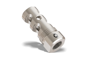 Image of Infinite Product Solutions Gen 2 Titanium QD 2-Port Muzzle Brake, 9mm Luger, 1/2x36, Natural Titanium, MZ-2PRT-G2-TI5-U-1236-CW