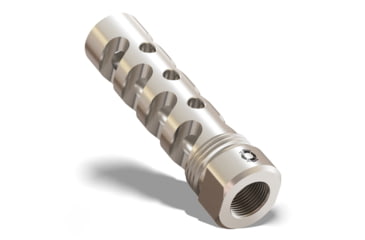Image of Infinite Product Solutions Gen 2 Titanium QD 4-Port Muzzle Brake, .30 Carbine/.308 Winchester/.300 AAC Blackout/.450 Bushmaster/.45-70 Government/.45 ACP/.458 SOCOM, 5/8x24, Natural Titanium, 4-G2-TI5-U-5824-458-CW