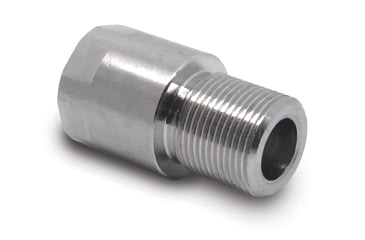 Image of Infinite Product Solutions M16 x 1 LH - 578-28 RH Thread Adapter, Polished Stainless Steel, 16LH-578-SS