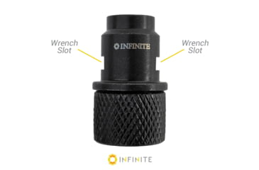 Image of Infinite Product Solutions M8 x .75 to 1/2-28 Thread Adapter, Black, M8-1228