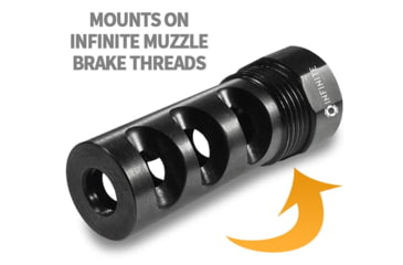 Image of Infinite Product Solutions Infinite Tapered Thread Adapter, Black Phosphate, QD Infinite Muzzle Thread, AD-TPR-4140-PHO-QD