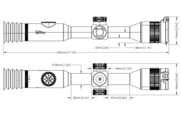 Image of InfiRay Outdoor Bolt TL35 V2 3x35mm Thermal Rifle Scope, 384x288, 50hz, Black, Small, IRAY-TL35V2