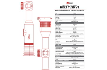 Image of InfiRay Outdoor Bolt TL35 V2 3x35mm Thermal Rifle Scope, 384x288, 50hz, Black, Small, IRAY-TL35V2