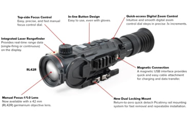 Image of InfiRay Outdoor Rico Mk2 LRF 4x42mm Thermal Monocular, 384x288, Black, IRAY-RL42R
