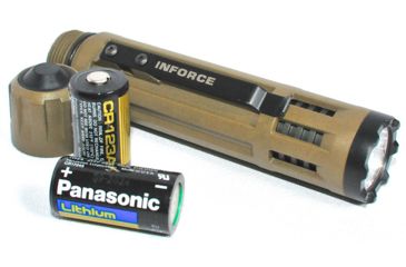 Image of InForce 6VX Flashlight, 300Lumens Flat Dark Earth Body, White Light, 2 CR123A INF-6VX-F-W