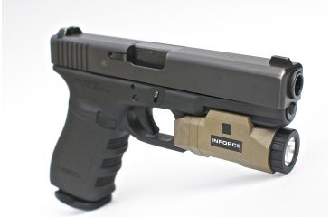 Image of INFORCE Pistol Mounted Light, Constant and Momentary White Light., Flat Dark Earth INF-APL-F-W