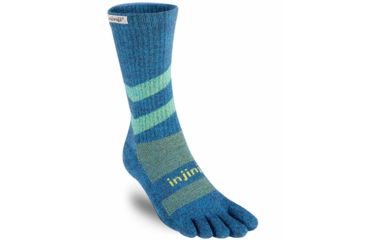 Image of Injinji 2.0 Outdoor Midweight Crew Nuwool Socks - Mens, Ocean, Small, 223370-OCN-S