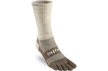 Image of Injinji 2.0 Outdoor Midweight Mini Crew Nuwool Socks - Mens, Oatmeal, Medium, 223270-OAT-M