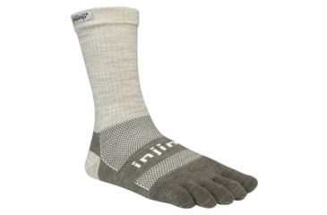 Image of Injinji 2.0 Outdoor Midweight Mini Crew Nuwool Socks - Mens, Oatmeal, Medium, 223270-OAT-M