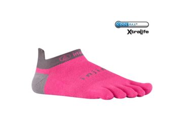 Image of Injinji Run 2.0 Lightweight No-Show Sock - Womens-Pink-Large