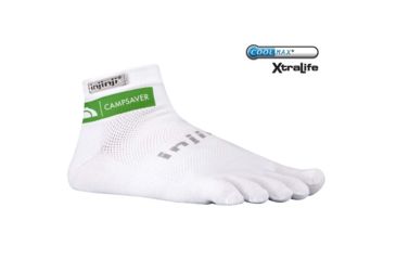 Image of Injinji Run 2.0 Original Weight Mini-Crew Logo Sock - Women's-CampSaver1-Small
