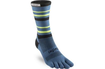 Image of Injinji Run Lightweight Crew Socks - Mens, Atlantic, Large, 201170-ATL-L