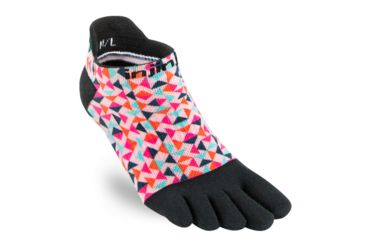 Image of Injinji Run Lightweight No Show Coolmax Xtra Socks - Womens, Retro Spect, Extra Small/Small, 201111-RET-XS/S