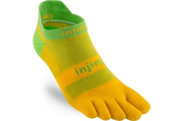 Image of Injinji Run Lightweight No-Show Socks - Mens, Mango, Medium, 201110-MAN-Medium