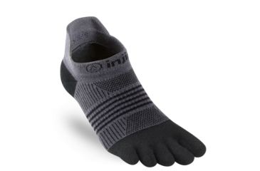 Image of Injinji Run Lightweight No Show Socks - Womens, Black/Gray, XS/S, 201111-BLG-XS/S