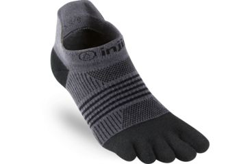 Image of Injinji Run Lightweight No Show Socks - Womens, Black/Gray, XS/S, 201111-BLG-XS/S