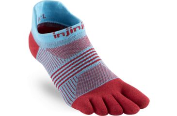 Image of Injinji Run Lightweight No Show Socks - Womens, Guava, XS/S, 201111-GUA-XS/S