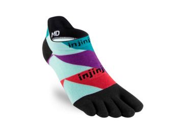 Image of Injinji Run Lightweight No Show Xtralife Socks - Mens, Levels Spect, Small, 201110-LEV-S