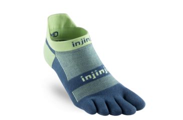 Image of Injinji Run Lightweight No Show Xtralife Socks - Mens, Seafoam, Large, 201110-SEA-L