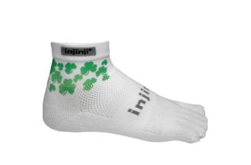 Image of Injinji Run Original Weight Mini-Crew Sock - Men's-Shamrocks-Medium