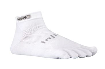 Image of Injinji Run Original Weight Mini Crew Xtralife Socks - Mens, White, Small, 202130-WHT-S