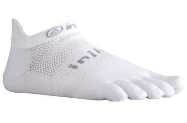 Image of Injinji Run Original Weight No Show Xtralife Socks - Mens, White, Small, 202110-WHT-S