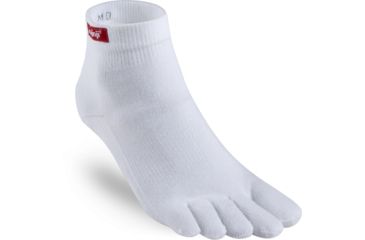 Image of Injinji Sport Original Weight Mini Crew Coolmax Socks - Mens, White, Small, 052230-WHT-S