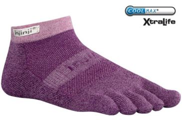 Image of Injinji Trail 2.0 Midweight Micro Sock - Women's-Plum-Small