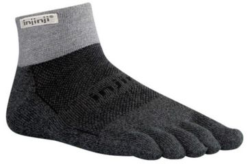 Image of Injinji Trail Midweight Mini Crew Xtralife Socks - Mens, Granite, Small, 213130-GRA-S