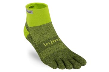 Image of Injinji Trail Midweight Mini Crew Xtralife Socks - Mens, Winter Green, Small, 213130-WGR-S