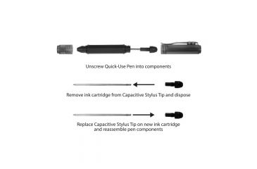 Image of Inka Mobile Clip Pen and Stylus,Black IMPC-06-R7
