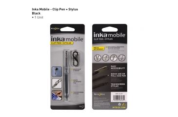 Image of Inka Mobile Clip Pen and Stylus,Black IMPC-06-R7