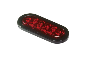 Image of Innovative Lighting Oval 6 LED Stop/Turn/Tail Light With Grommet Mount /Red Lens With Tk Plug, Red, 260-4403-7