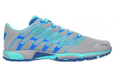 Image of Inov8 F-Lite 249 Road Running Shoe - Women's-Grey/Aqua/Blue-6 US