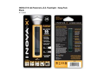 Image of Inova X1 AA Powered 55 Lumens LED Flashlight, Black, Gift Box X1DM-GB