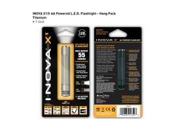Image of Inova X1 AA Powered 55 Lumens LED Flashlight, Titanium, Gift Box X1DM-GT