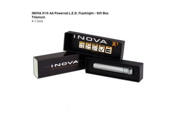 Image of Inova X1 AA Powered 55 Lumens LED Flashlight, Titanium, Gift Box X1DM-GT
