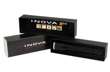 Image of Inova XO3 Lithium Powered Single Mode LED Flashlight, Black, Gift Box