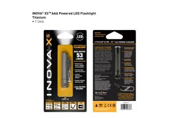 Image of Inova XS AAA 53 Lumens LED Flashlight, Titanium XSDMA-HT