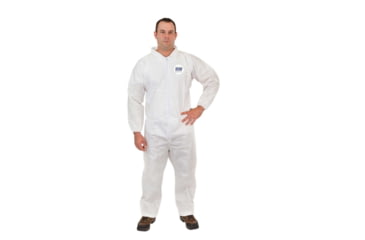 Image of International Enviroguard Body Filter 95+ 4012 Coverall w/Alastic Wrist and Open Ankle, White, Extra Large, Case of 25, 4012XL