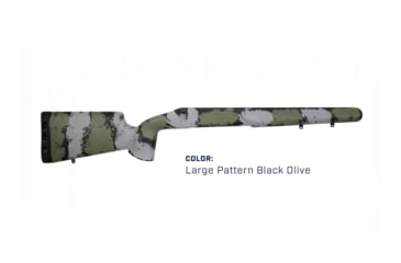 Image of iota Outdoors Kremlin Rifle Stock for Remington 700 Long Actions with Remington Facotry Sporter/Remington Standard Sendero Barrel Cortour, Black Olive, 97-131110-21-1311121-1