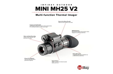Image of IRay USA IRAYMH25W MINI V2 MH25W Thermal Monocular Black 1x 25mm Zoom 8x Feature